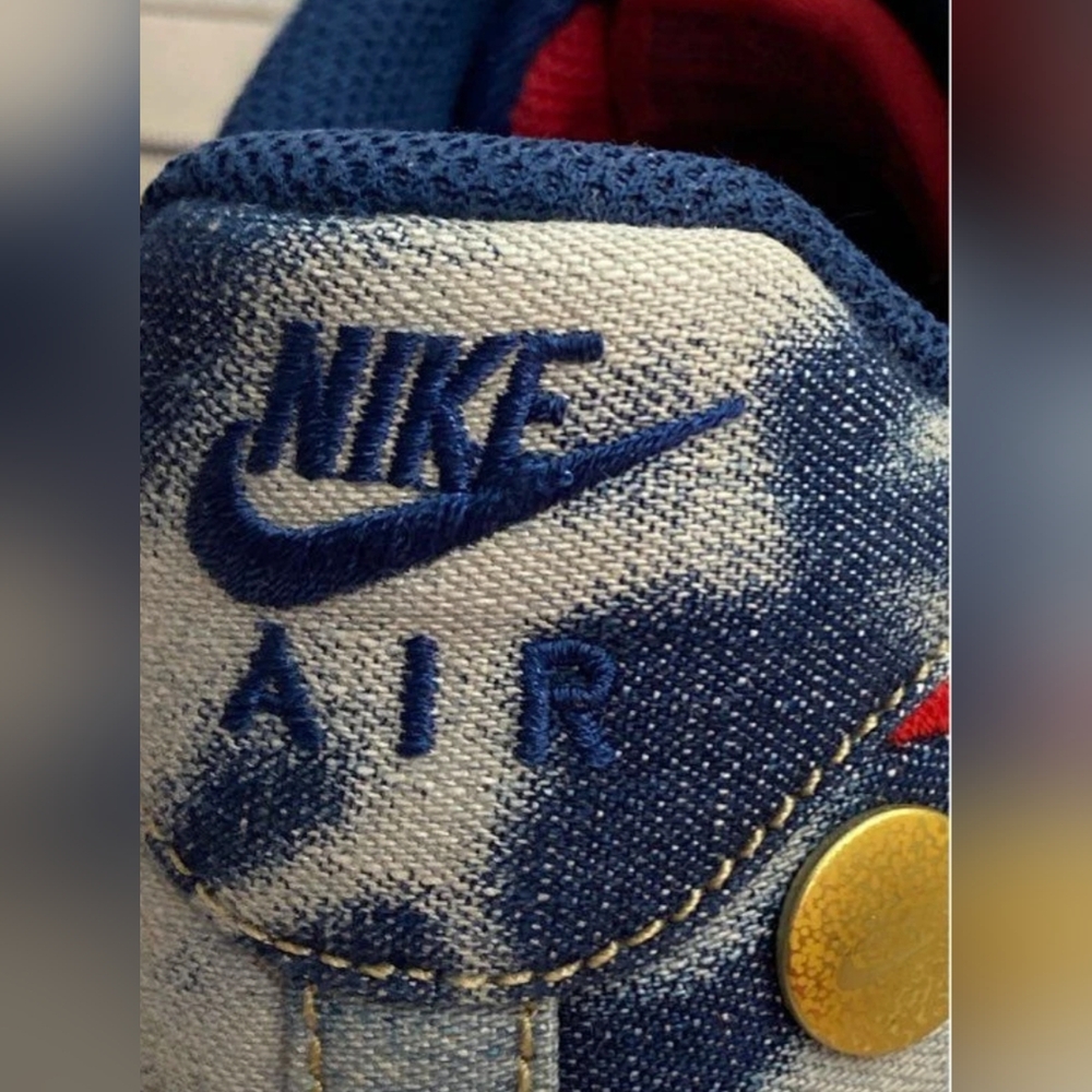 Nike Air Force 1 Low “Acid Wash Denim” Size 10 Used Excellent MSRP $237 - Picture 13 of 15